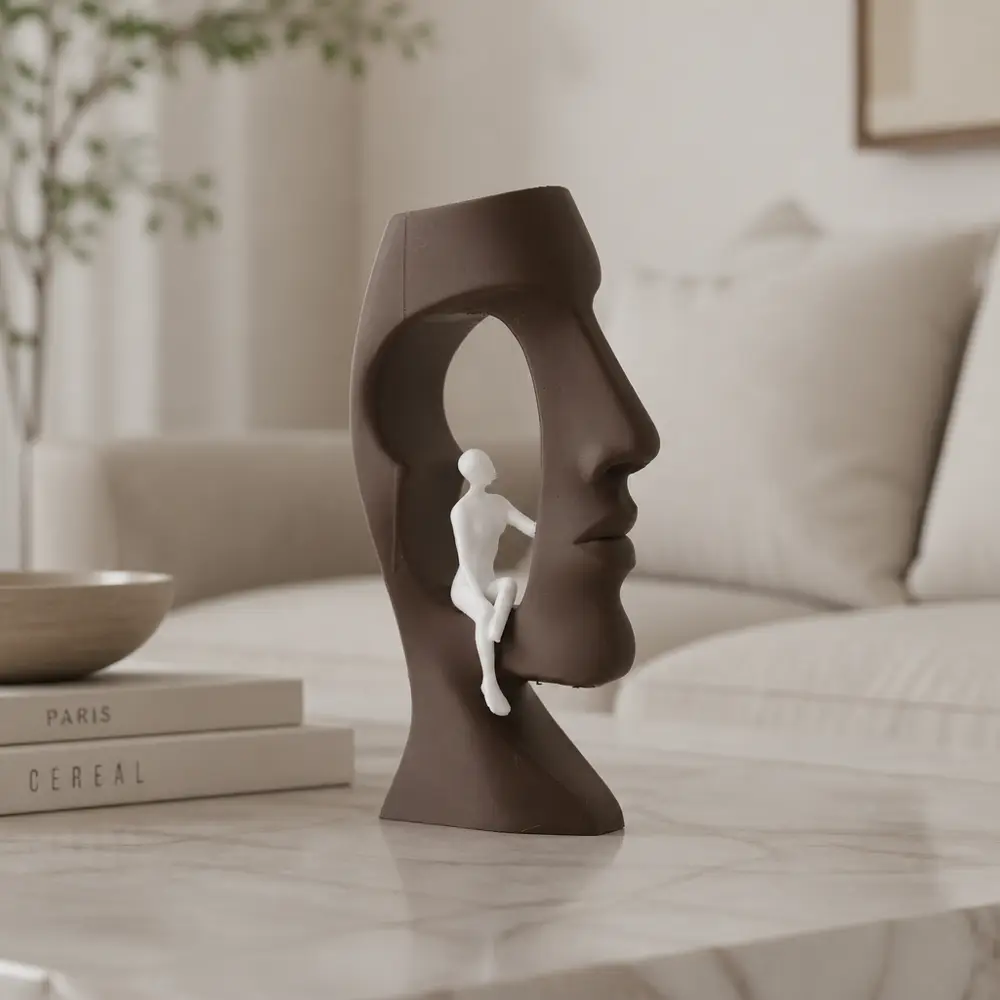 Self Discovery Figurine – Abstract Face Sculpture
