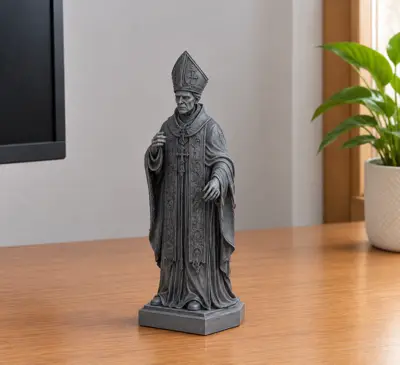 Dark Gothic Bishop Statue | Single Color & Anycubic Friendly