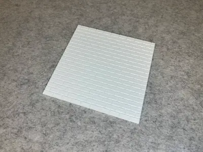 Dollhouse miniature brick wall