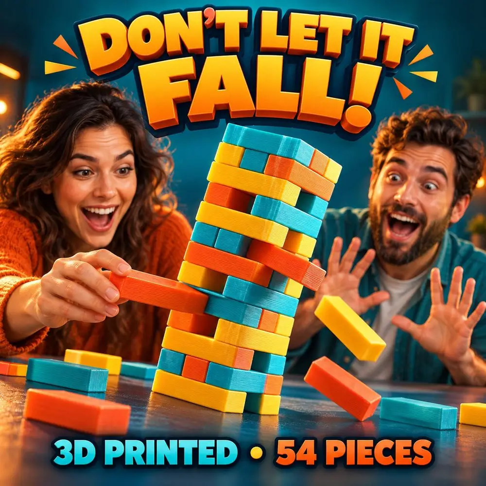 🧱 PRINT. STACK. PLAY! Jenga Tower