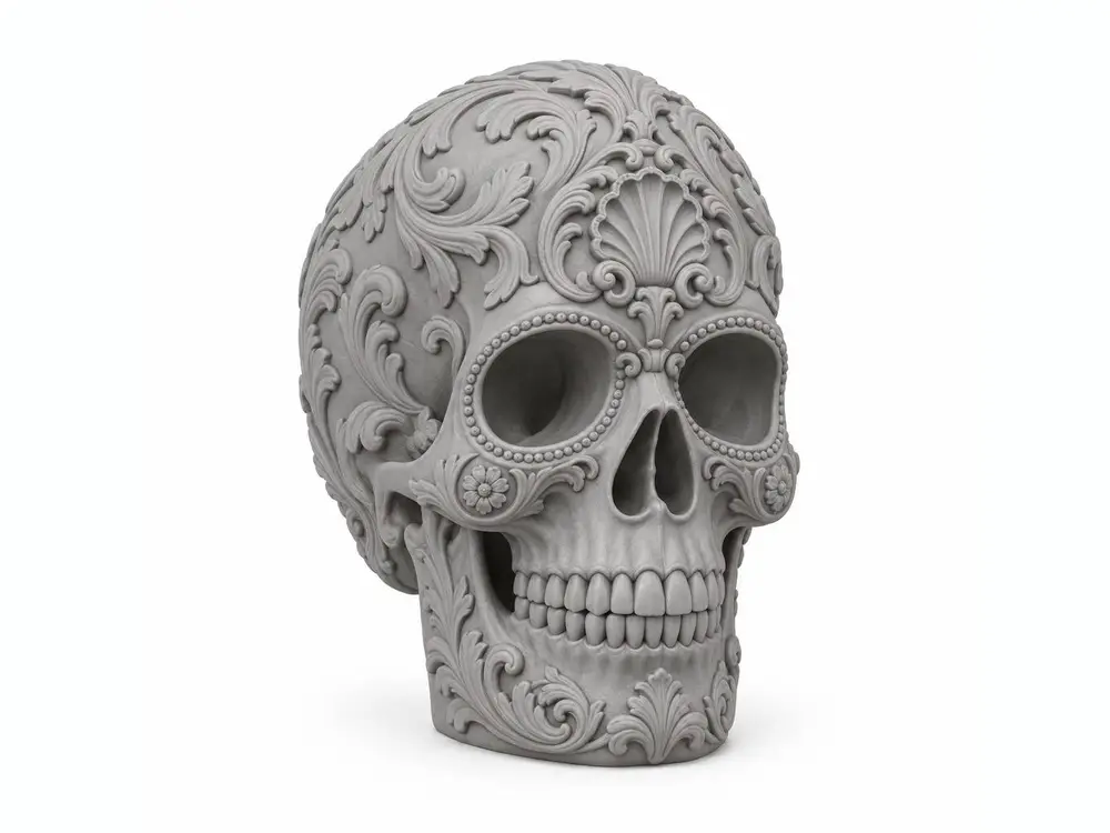Baroque Acanthus Skull
