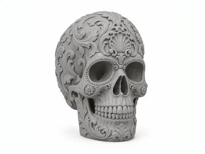 Baroque Acanthus Skull