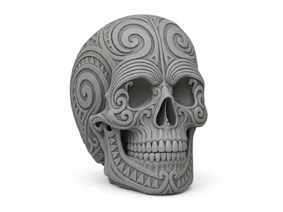 Maori Ta Moko Skull