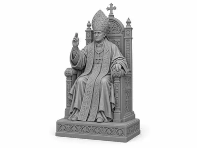 Pope on Ceremonial Throne
