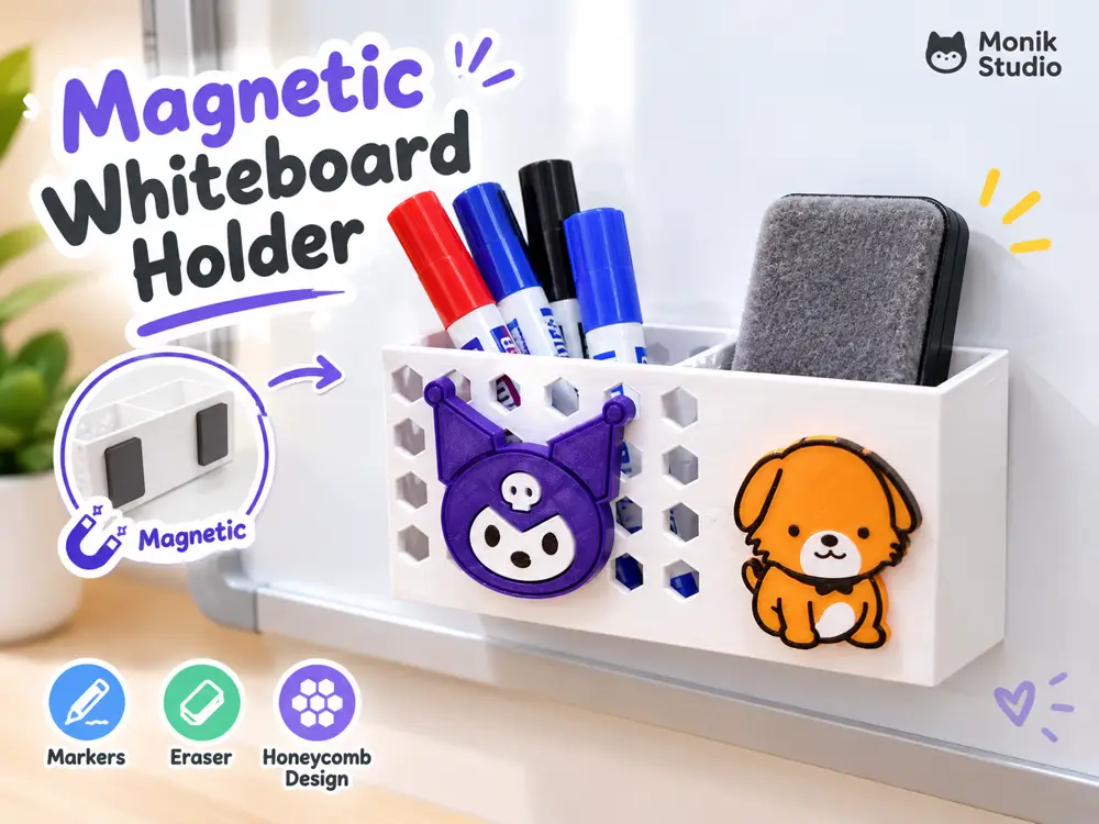 Cute Magnetic Whiteboard Marker Holder