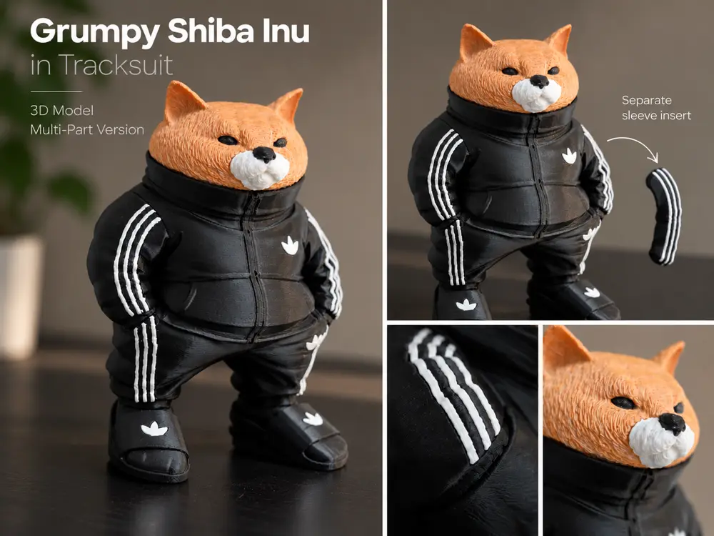 Shiba Boss (Grumpy Shiba in Tracksuit – Meme Dog) Multi-part