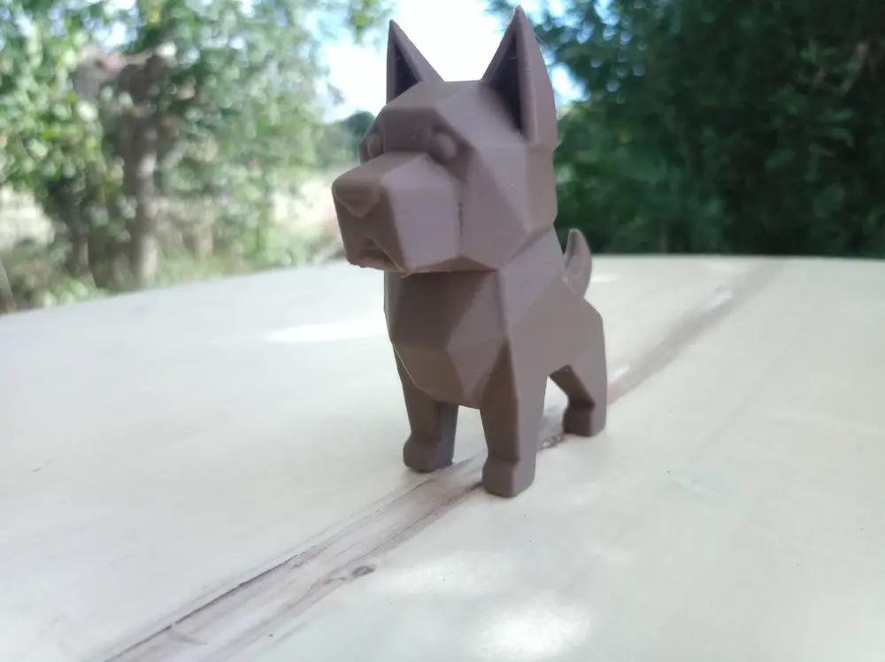 Dog LowPoly Statuette Figurine
