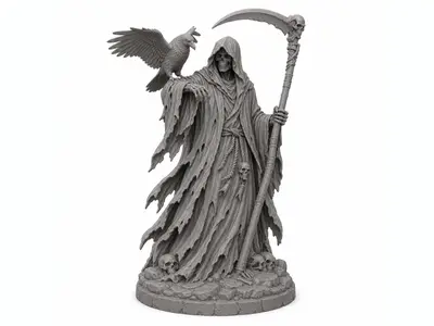 Grim Reaper with Raven