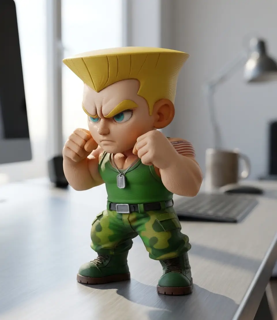 Guile Chibi 3D – Street Fighter Figure