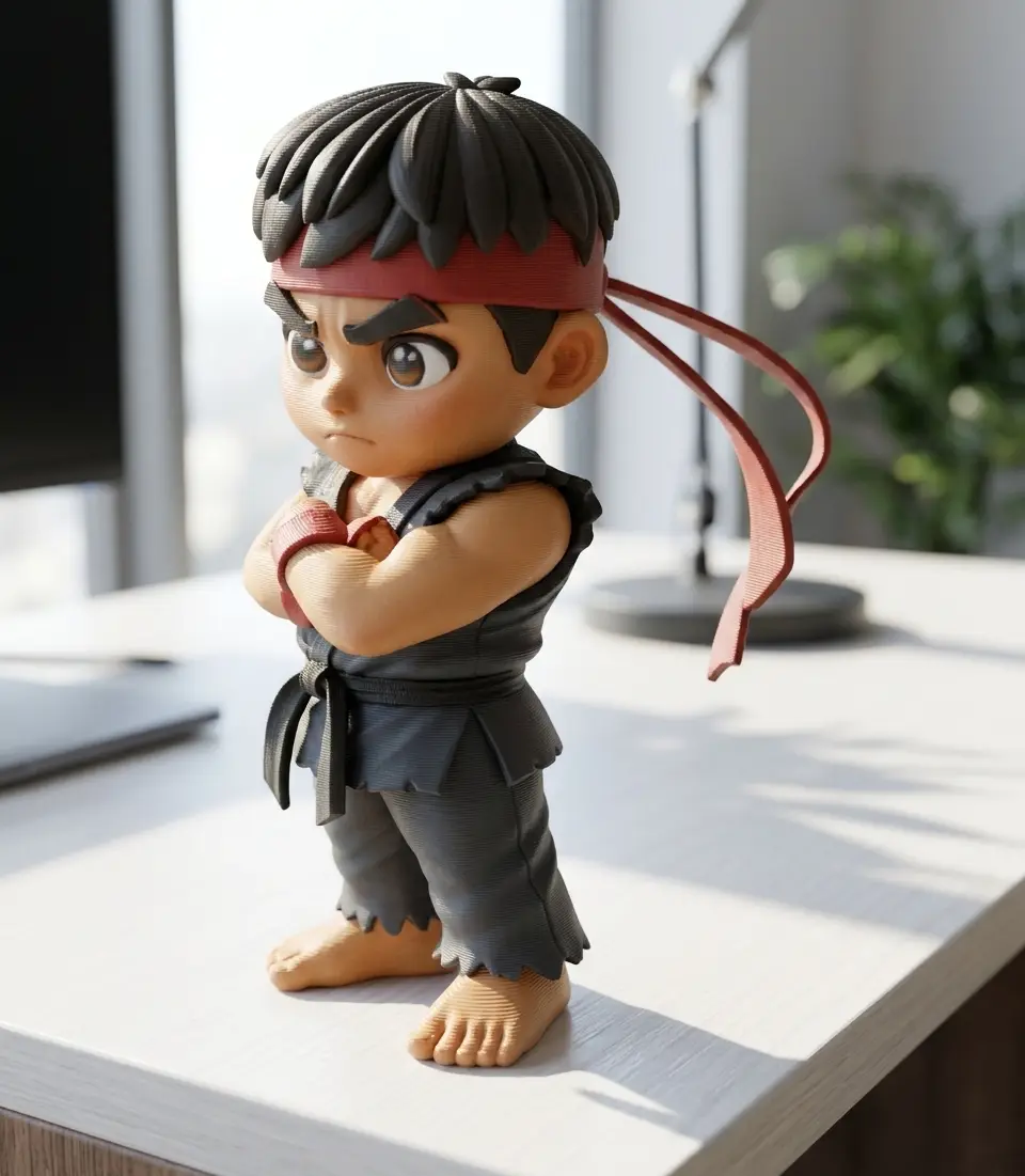 Evil Ryu Chibi 3D – Street Fighter Figure