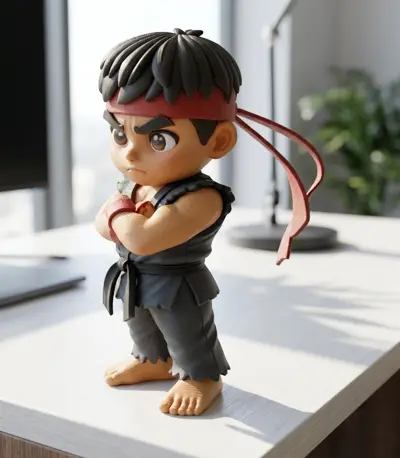 Evil Ryu Chibi 3D – Street Fighter Figure