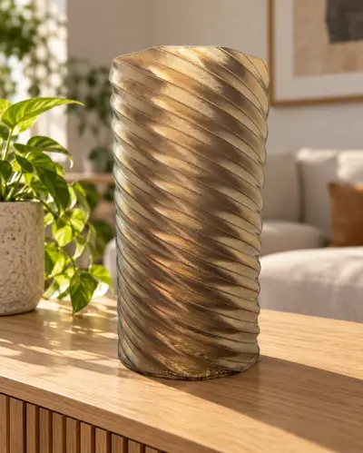 Spiral Twist Vase – Modern Wavy Home Decor