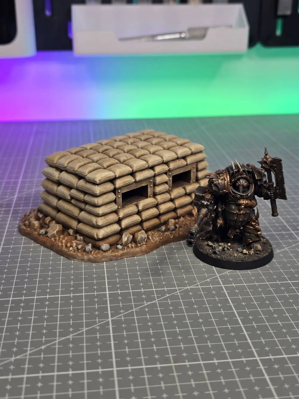 Sandbag Bunker - Grimdark Wargame Terrain