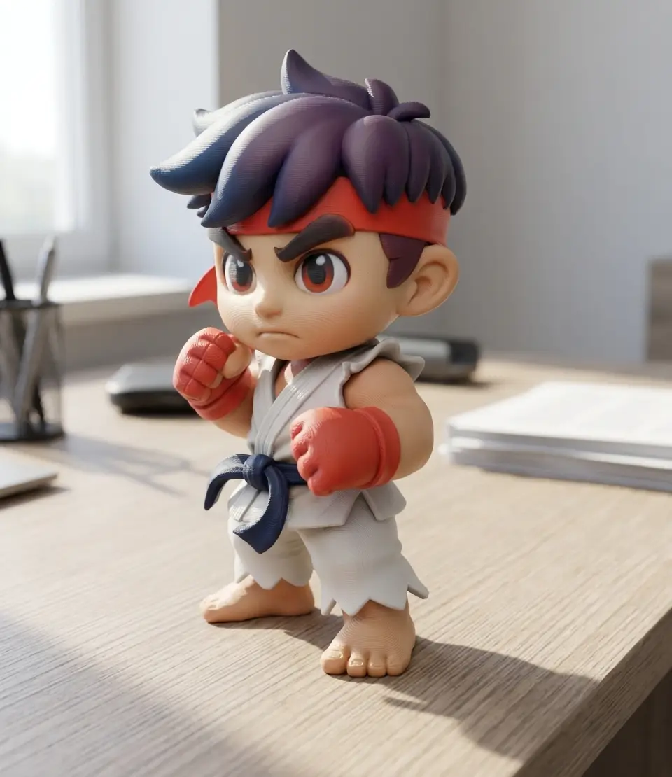 Ryu Chibi 3D – Street Fighter Figure