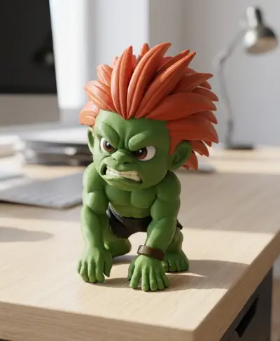 Blanka Chibi 3D – Street Fighter Figure